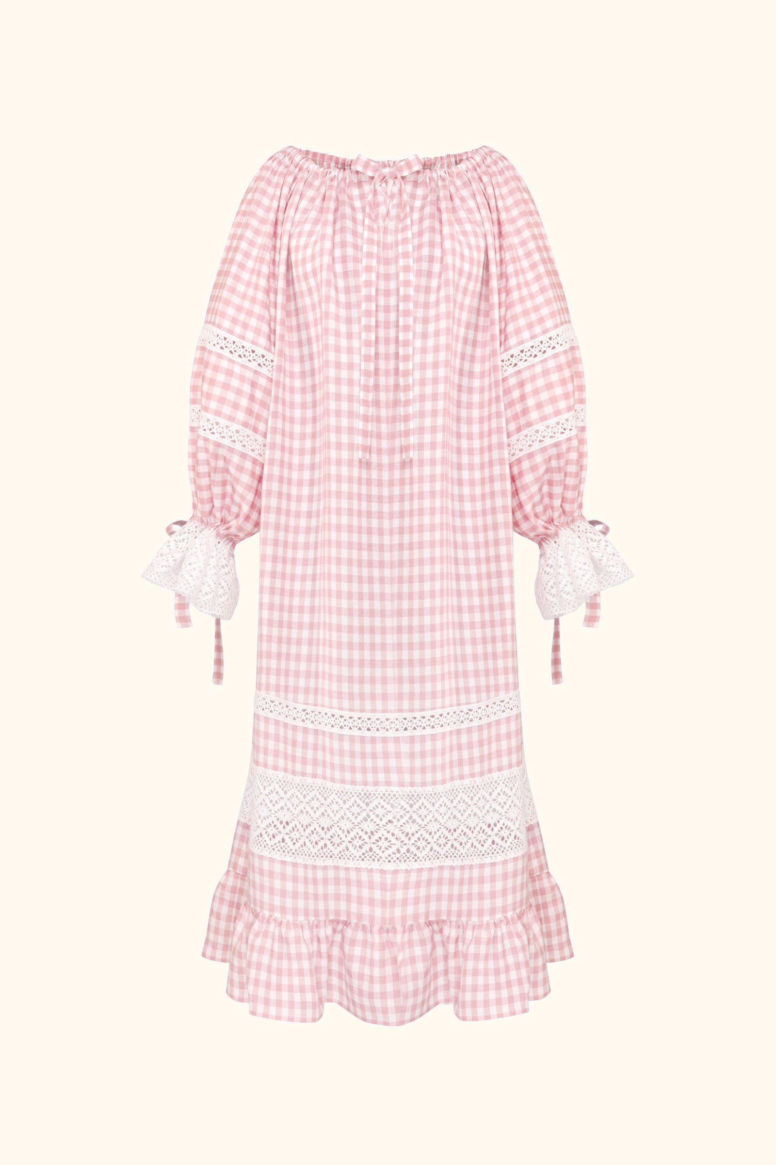 Romantica Lounge Dress in Pink Vichy