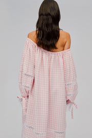 Romantica Lounge Dress in Pink Vichy