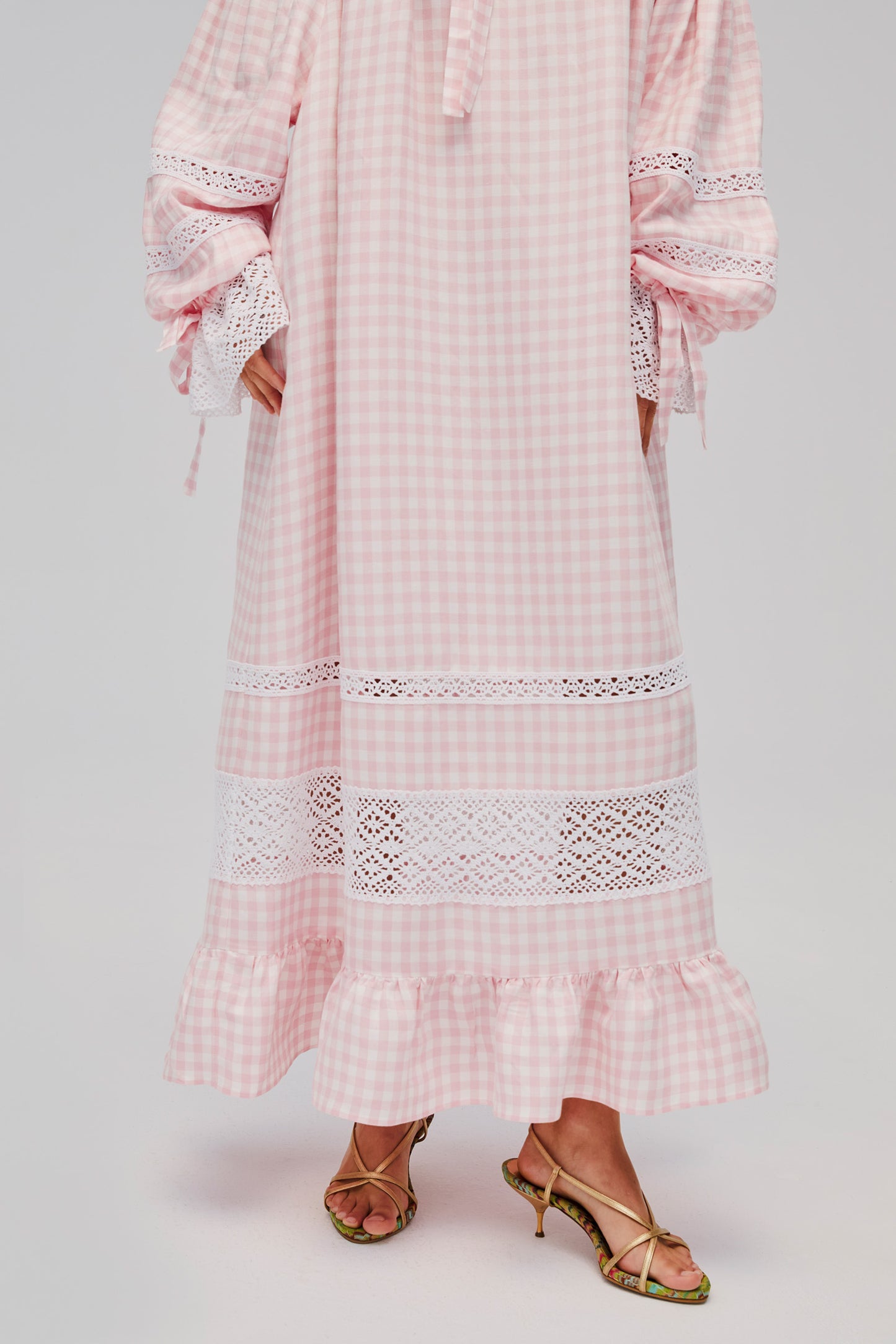 Romantica Lounge Dress in Pink Vichy