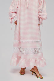 Romantica Lounge Dress in Pink Vichy