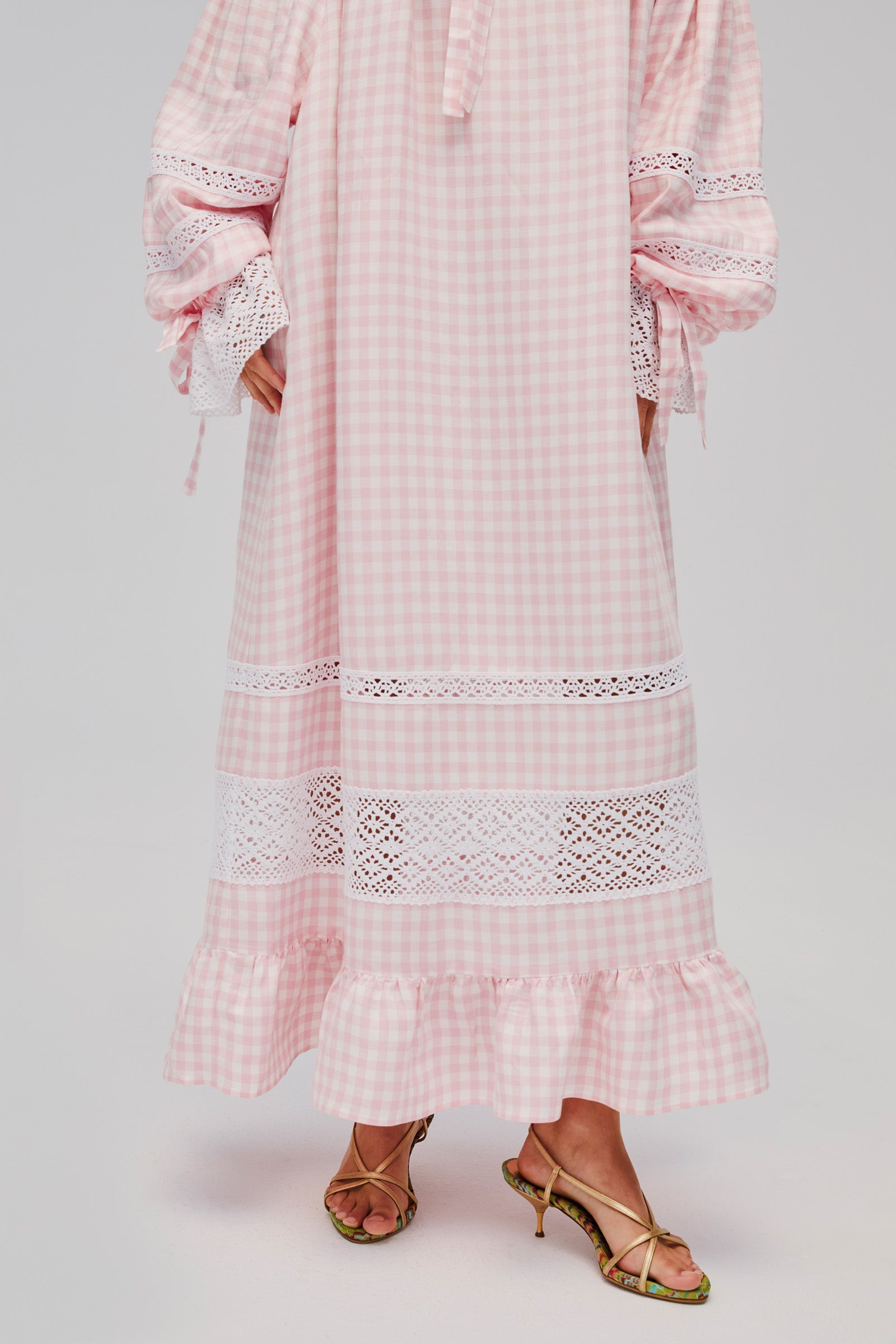 Romantica Lounge Dress in Pink Vichy