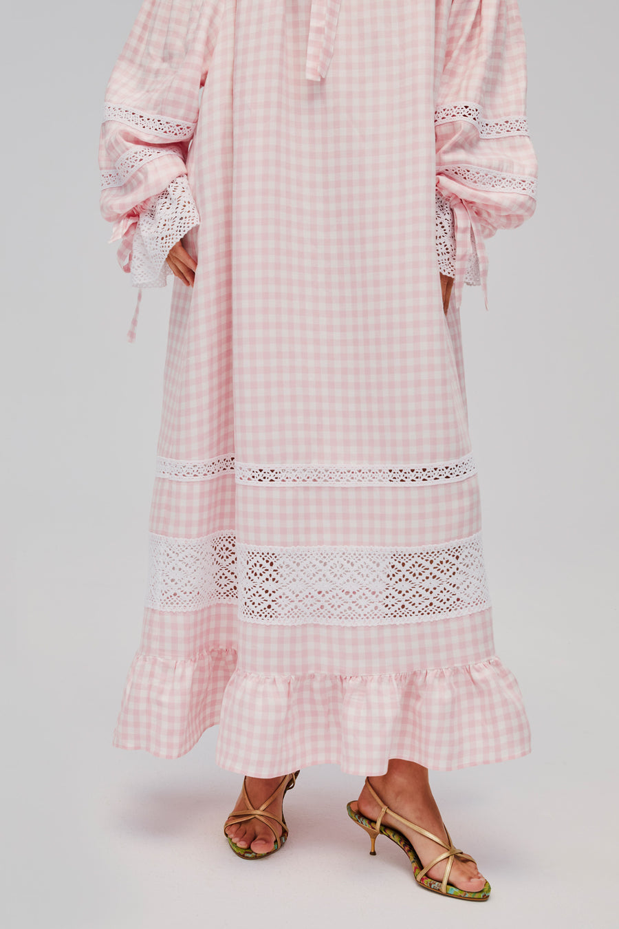 Romantica Lounge Dress in Pink Vichy