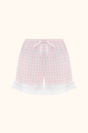 Romantica Lounge Set with Shorts in Pink Vichy