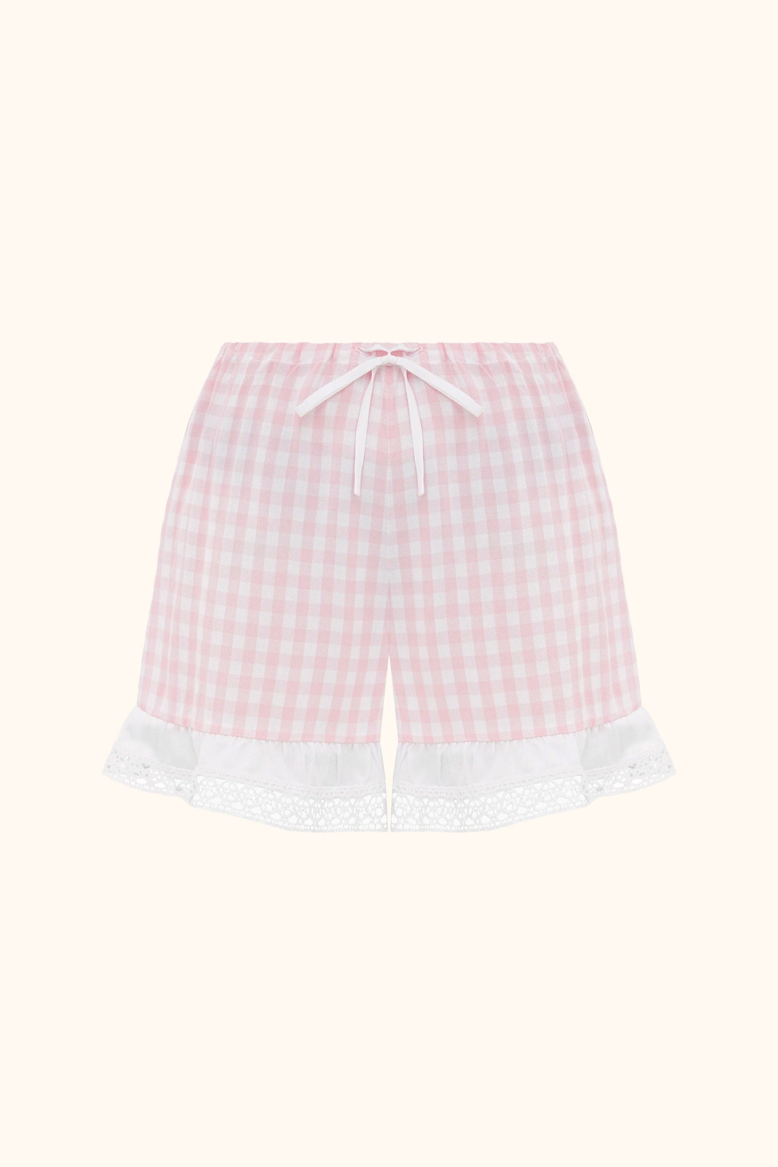Romantica Lounge Set with Shorts in Pink Vichy