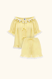 Romantica Set with Short in Yellow