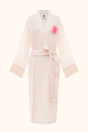 The Rose Linen Robe in Milk
