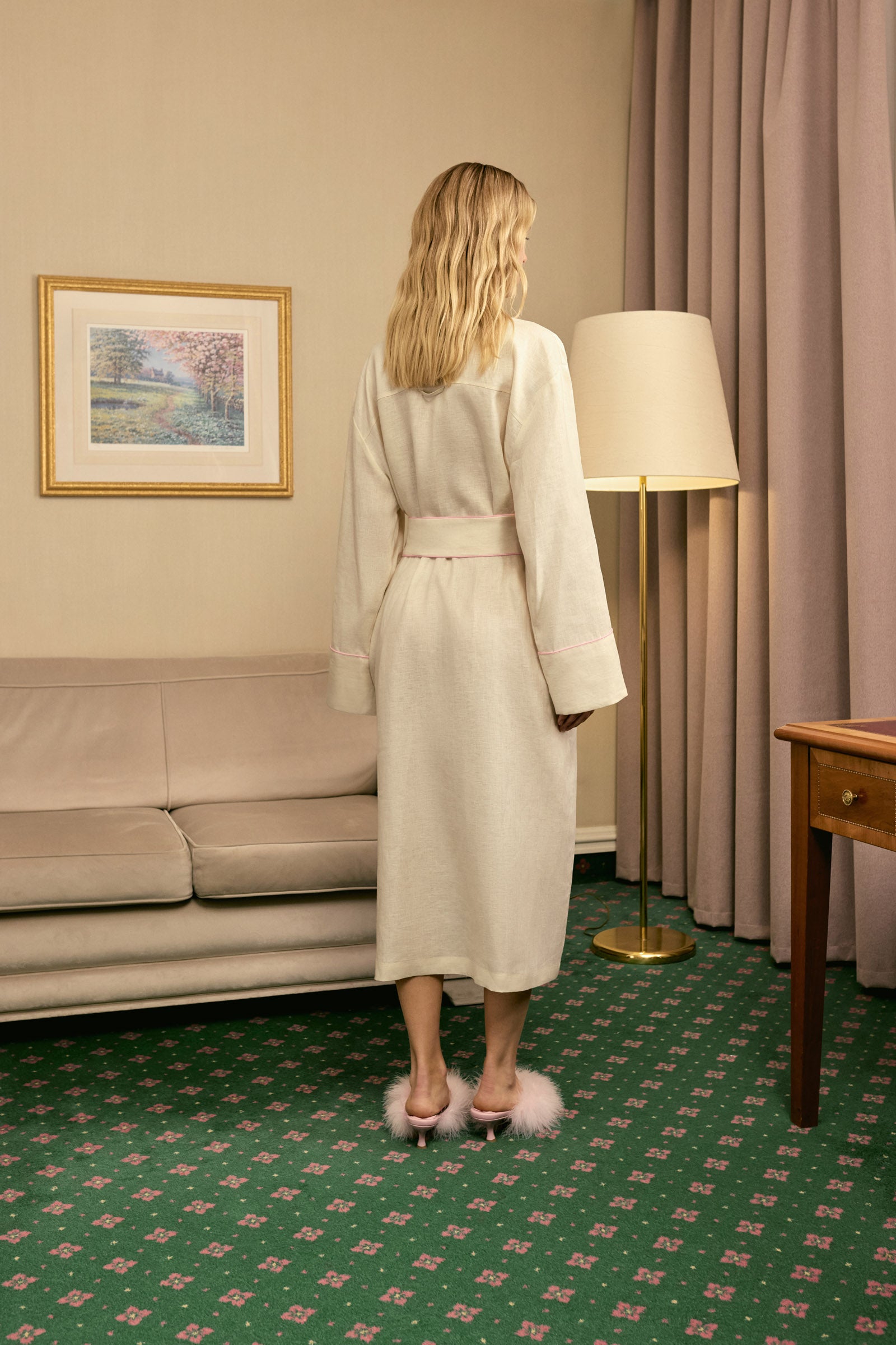 linen robe dress White Cotton Linen Goddess Kaftan Dress, Deep V Neck Kaftan Dress - Beach Coverup- Bohemian Long Kaftan