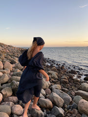 Atlanta Linen Dress in Navy