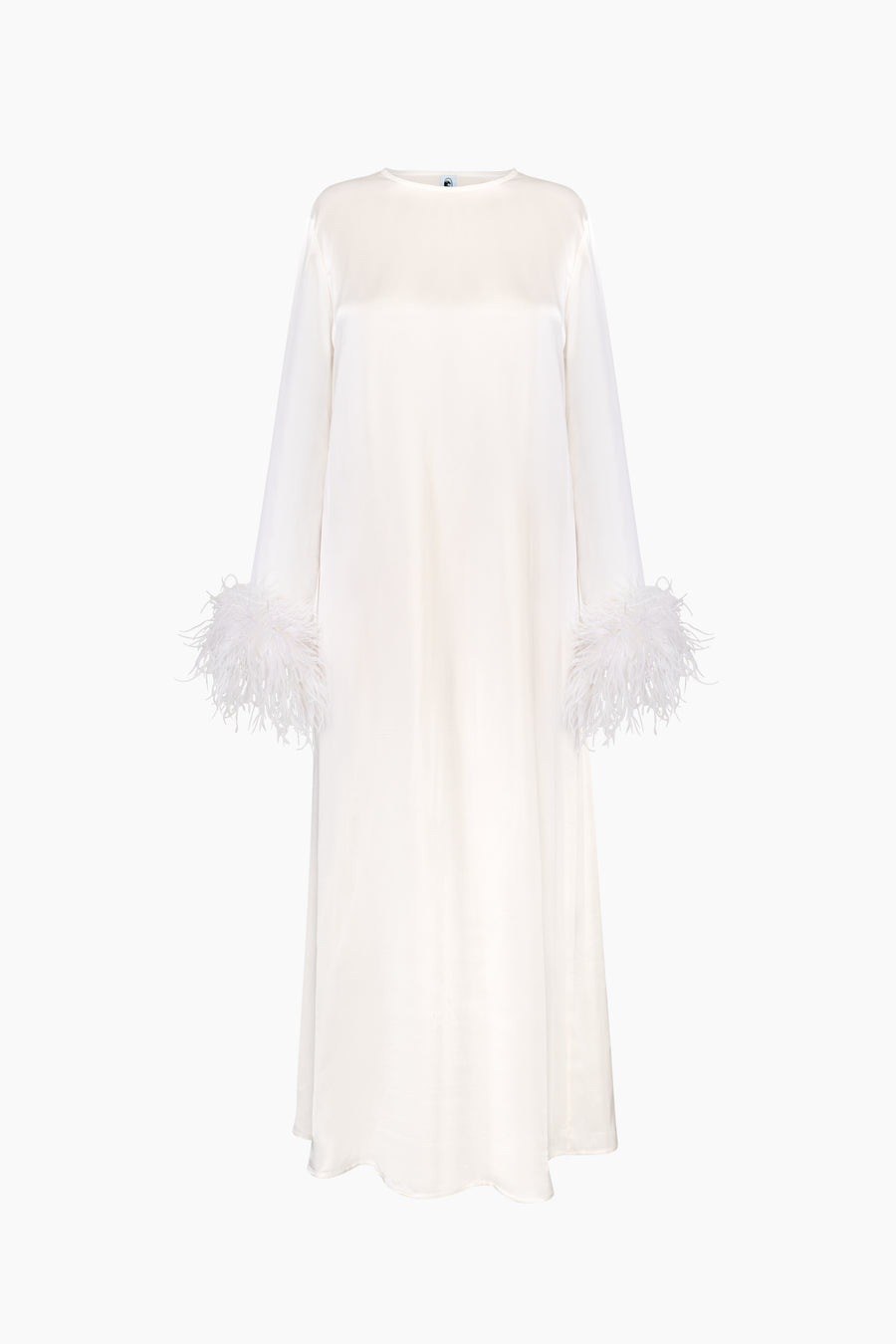 Suzi Maxi Dress With Detachable Feathers in White