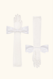 Zephir Stretch-jersey Gloves in White