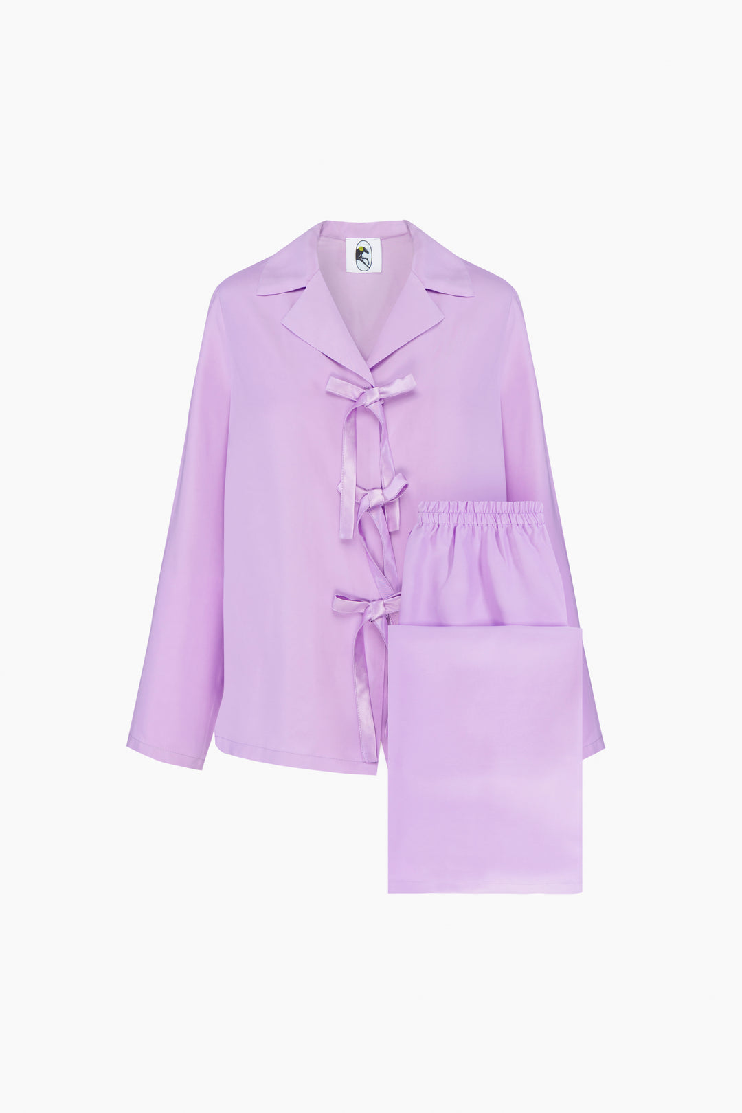 The Bow Pajama Set in Lavender