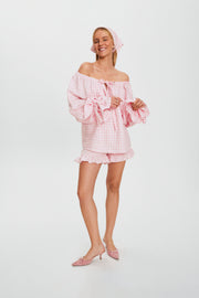 The model is 174cm/5’7” wearing size S.