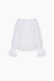 Cha-Cha Lounge Blouse in Milk