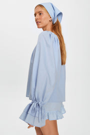 Cha-Cha Lounge Shorts with Headscarf in Blue