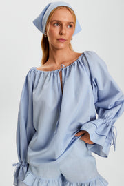 Cha-Cha Lounge Shorts with Headscarf in Blue