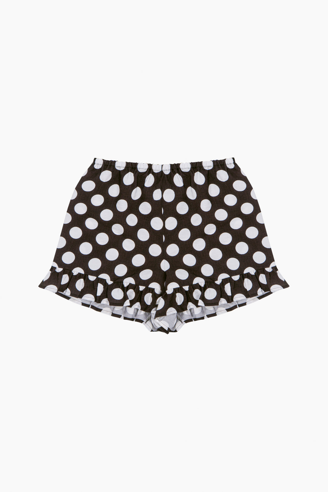 Cha-Cha Lounge Shorts with Headscarf in Black Polka Dot