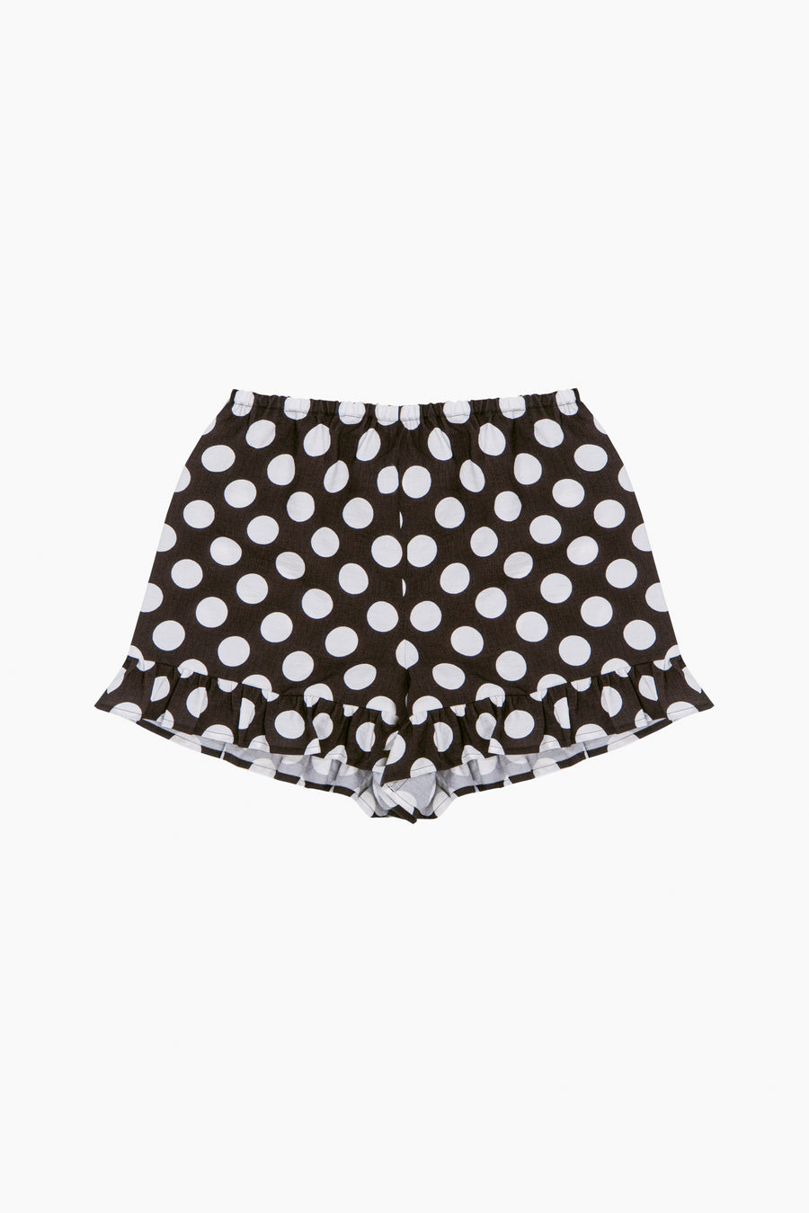 Cha-Cha Lounge Shorts with Headscarf in Black Polka Dot