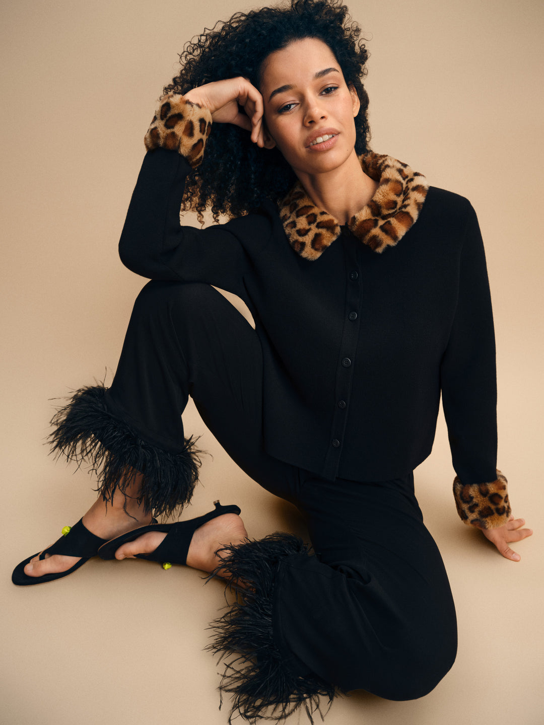 Carmela Knitted Cardigan in Black