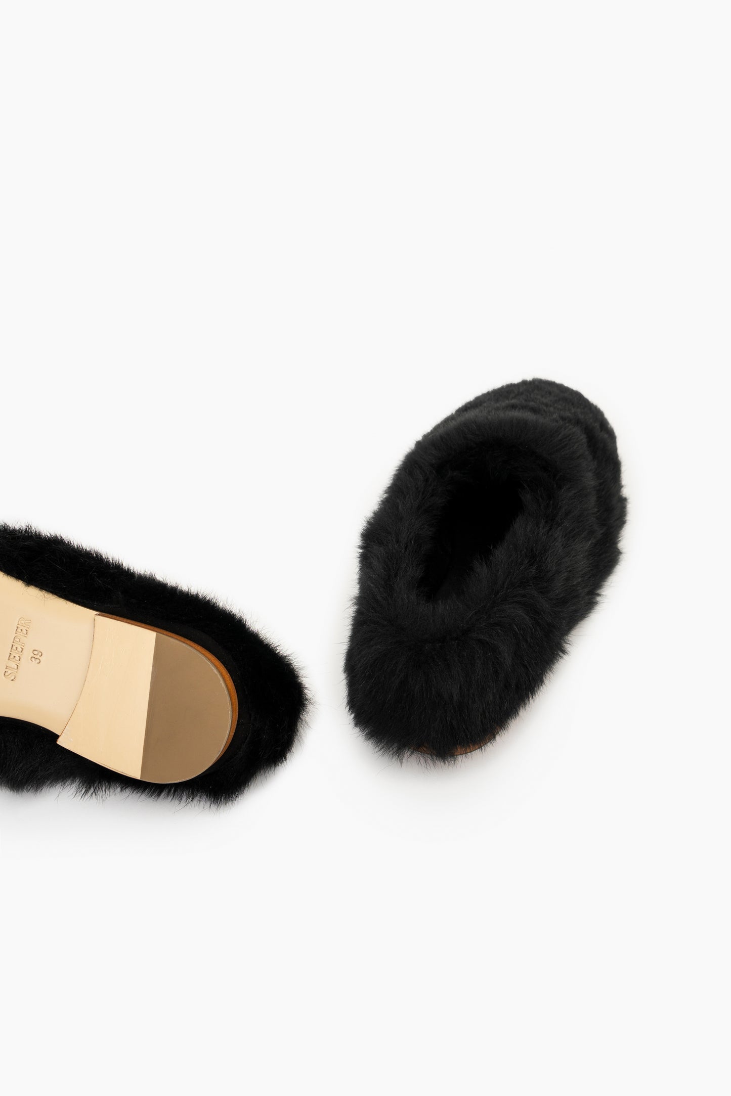 Kiwi Kiwi Shearling Ballet Flats in Black