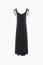 Kylie Lurex Slip Dress in Black