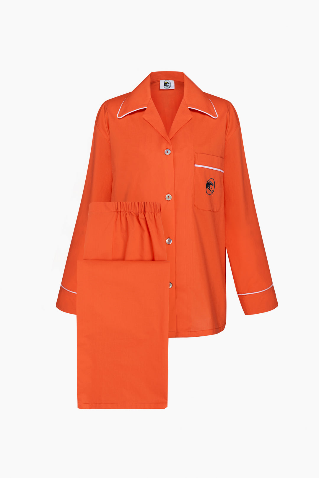 The Sleeper Cotton Pajama Set in Mandarin