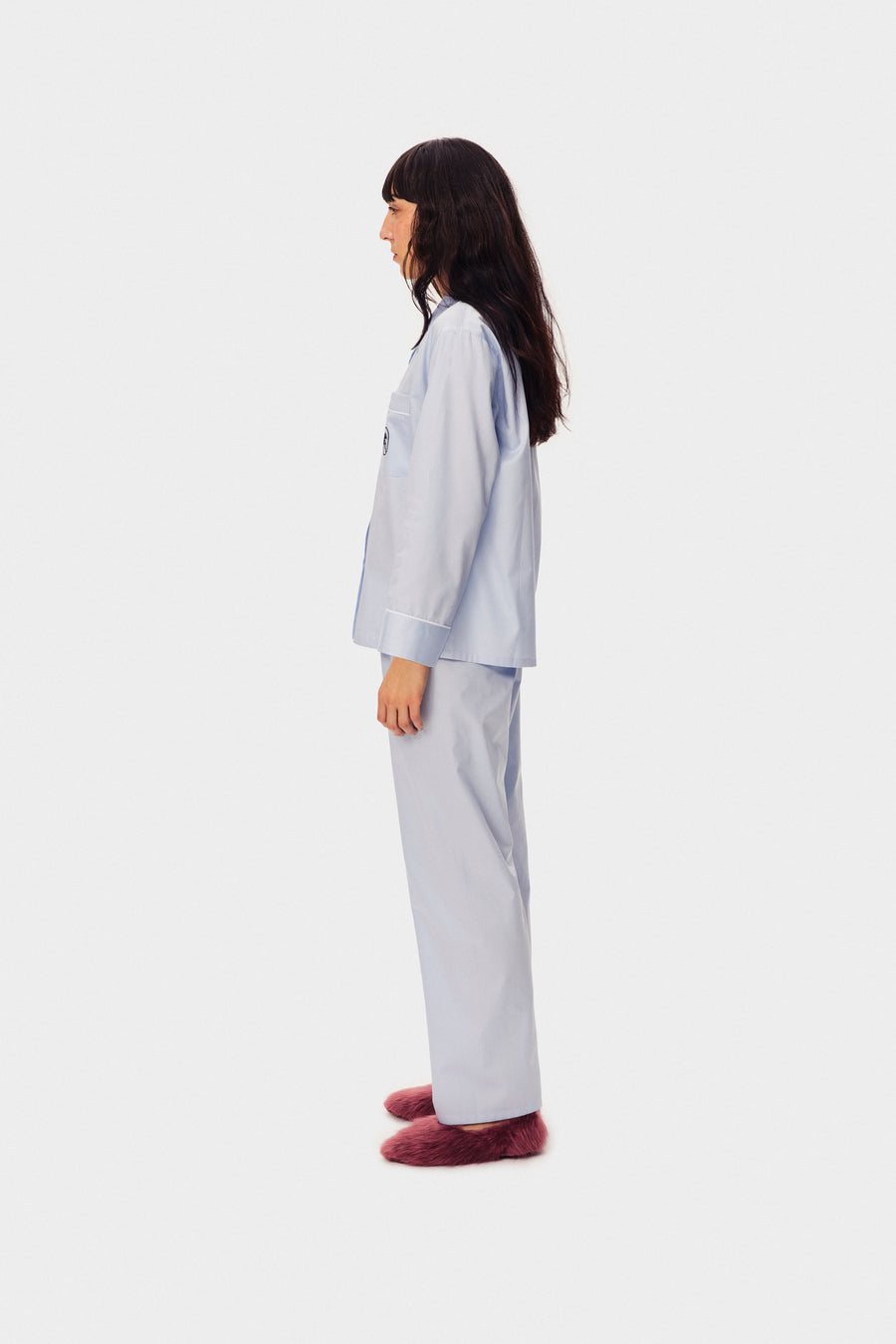 The Sleeper Cotton Pajama Set in Blue