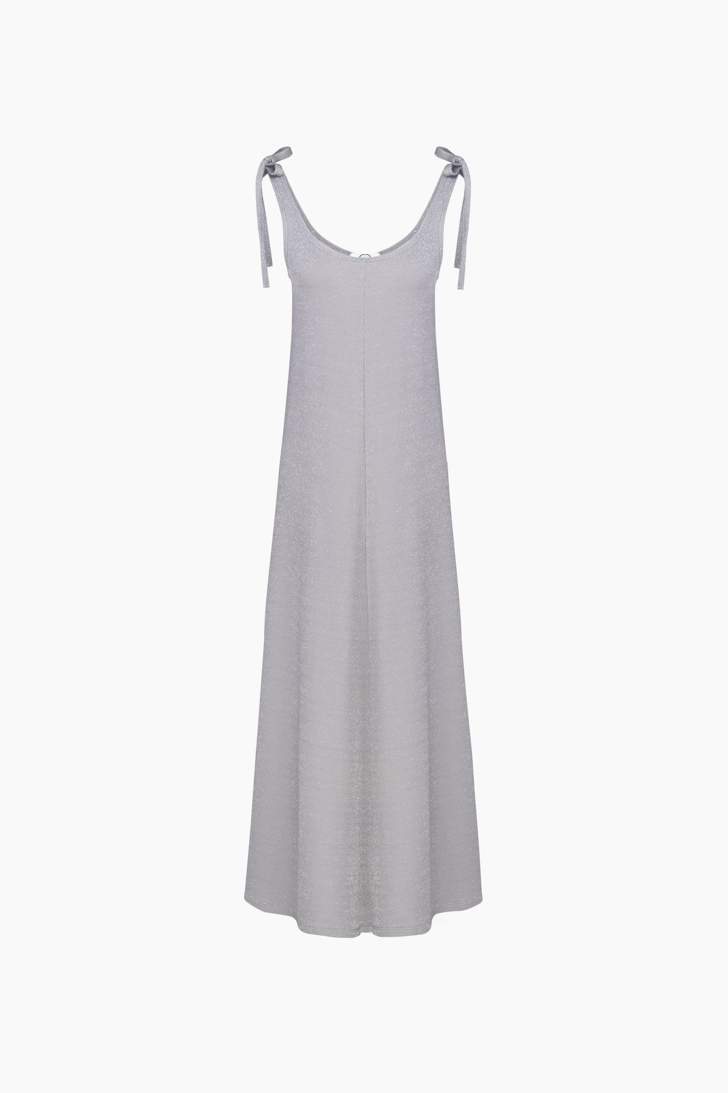 Kylie Lurex Slip Dress in Silver