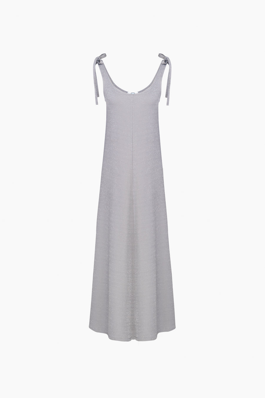 Kylie Lurex Slip Dress in Silver