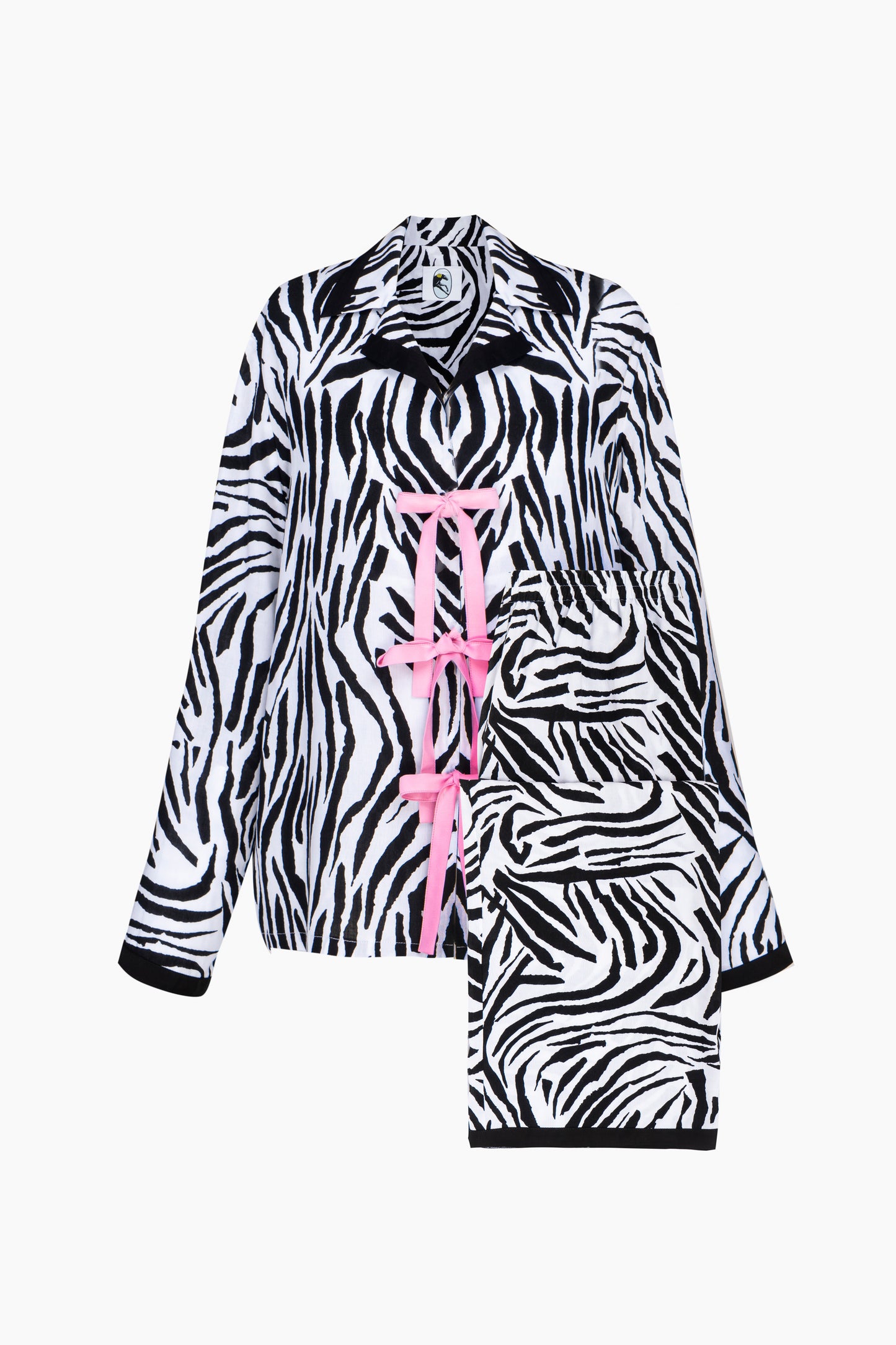 The Bow Pajama Set in Zebra Print