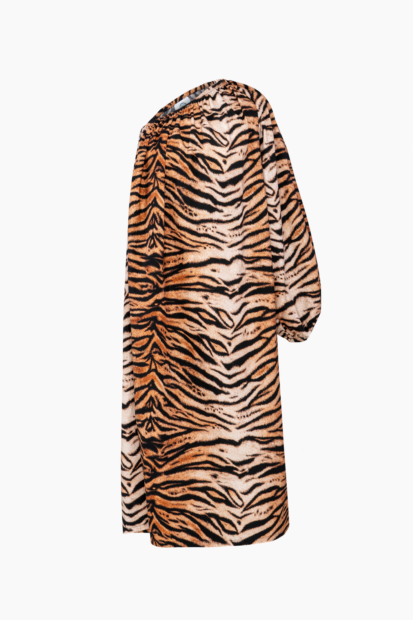 Gaia Cotton Midi Dress in Tiger