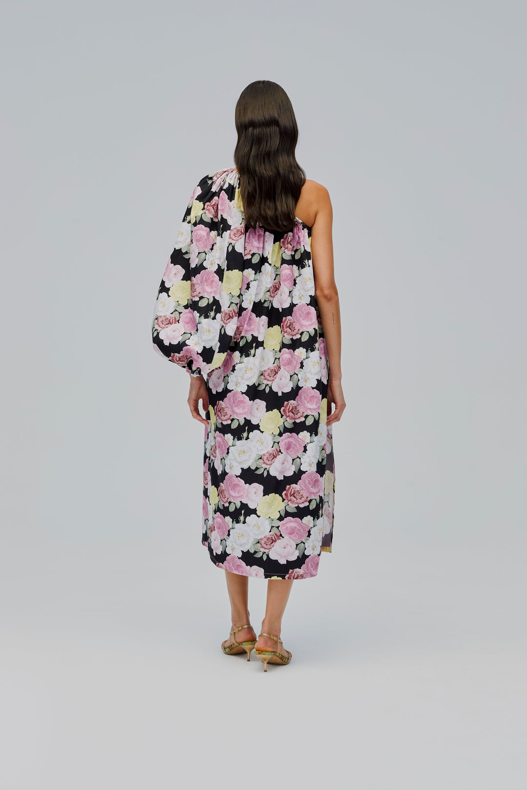 Gaia Cotton Midi Dress in Bloom