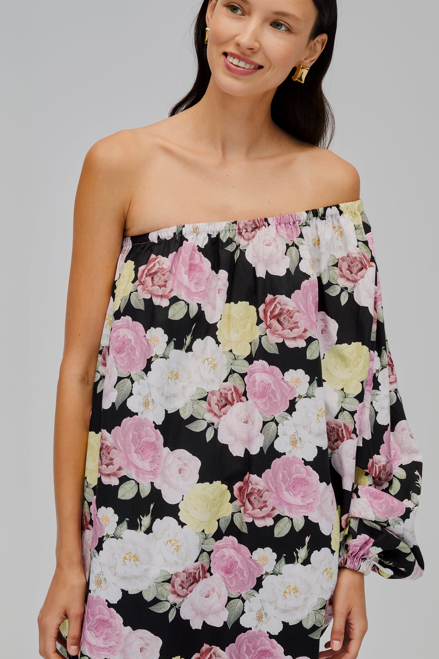 Gaia Cotton Midi Dress in Bloom