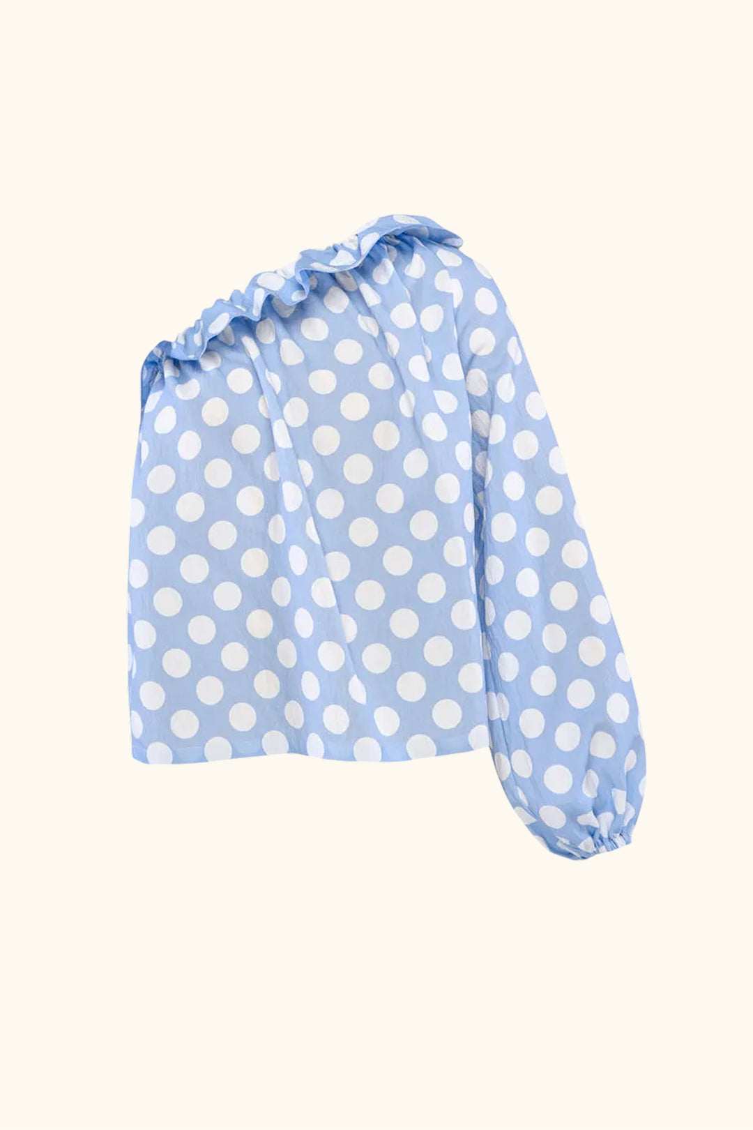 Gaia Soft Viscose Top in Blue Polka Dot