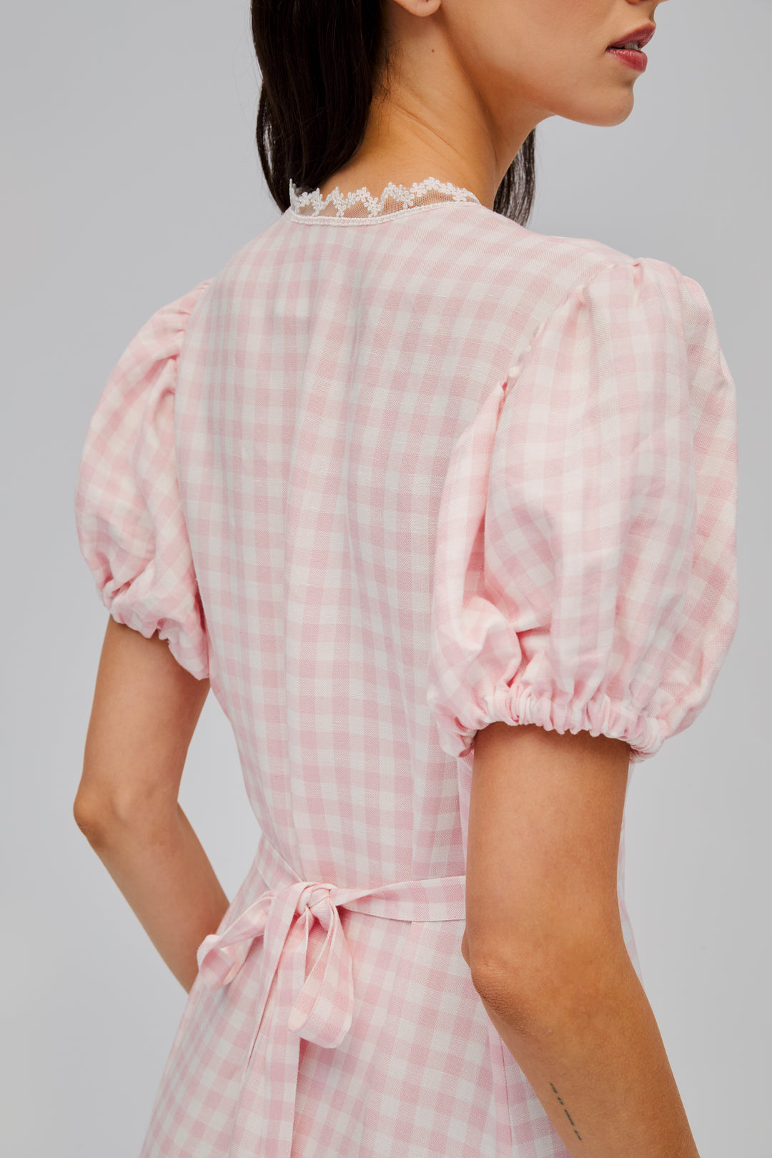 The Genus Rosa Dress in Pink Vichy