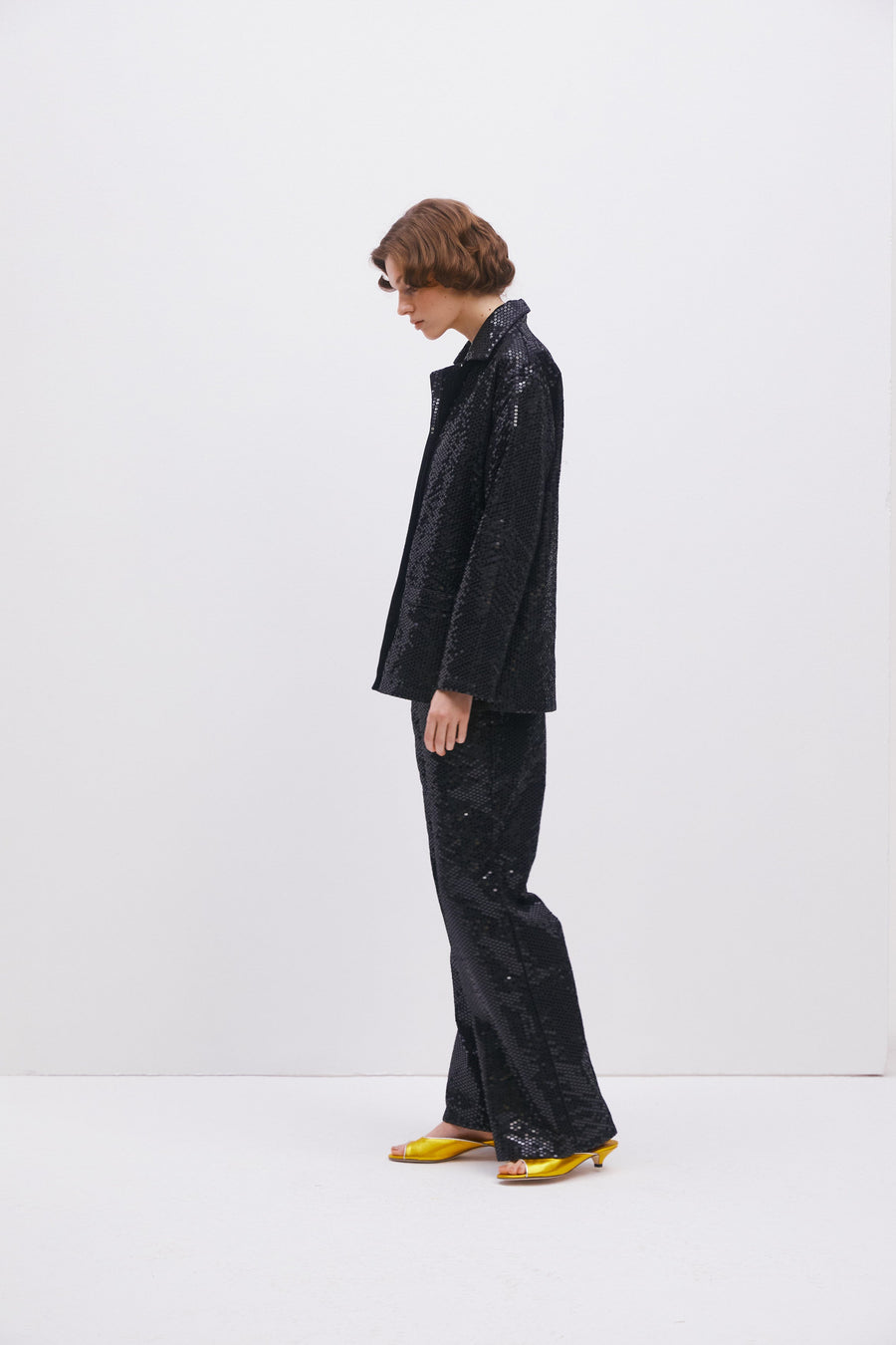 Supernova Sequined Pants in Black