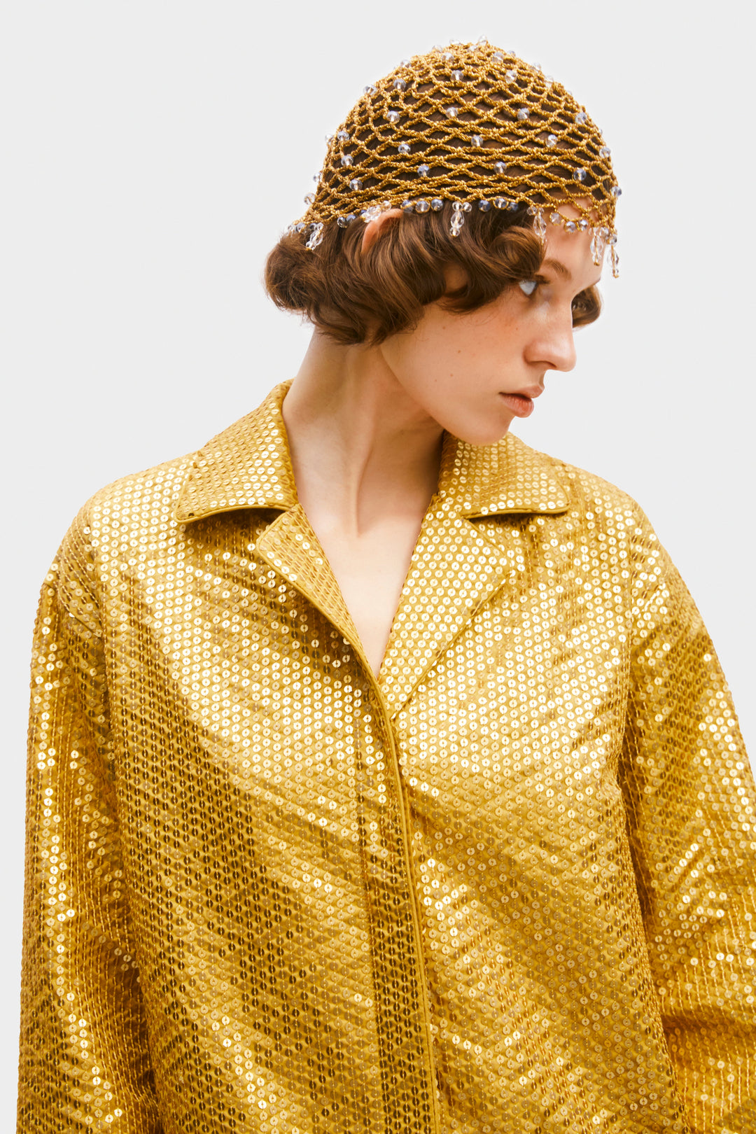 Supernova Sequined Shirt in Gold