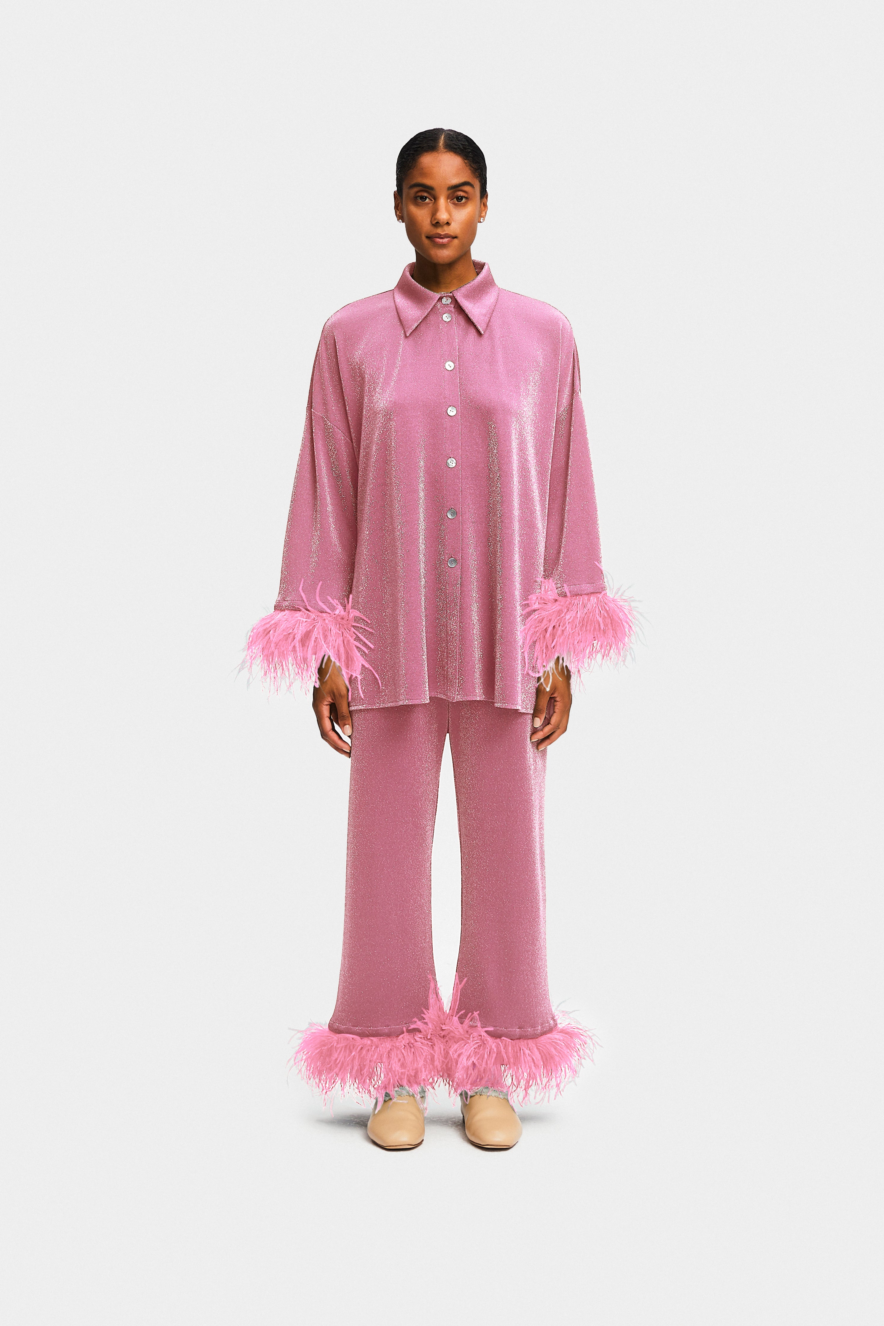 Sleeper feather pajamas pink hotsell