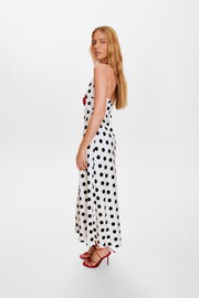 Jardin Halterneck Maxi Dress in Polka Dot