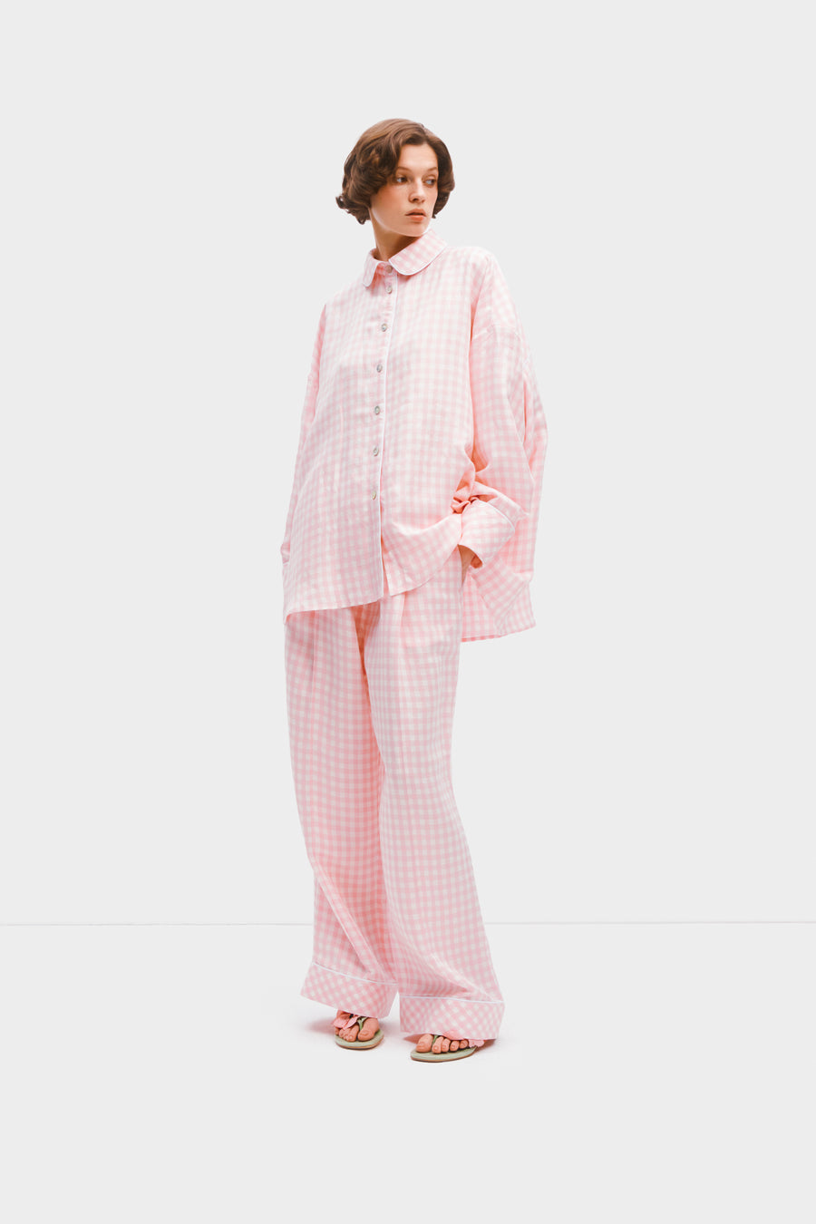 Pastelle Oversized Shirt in Pink Vichy