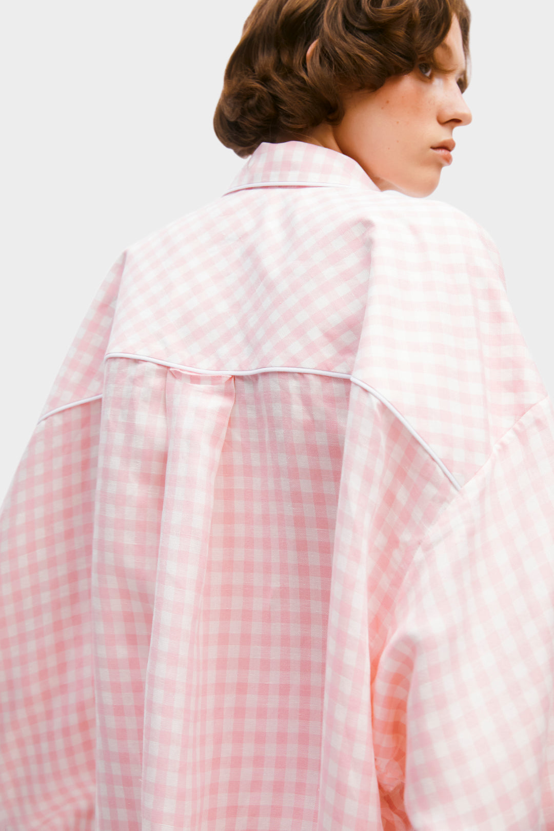 Pastelle Oversized Shirt in Pink Vichy