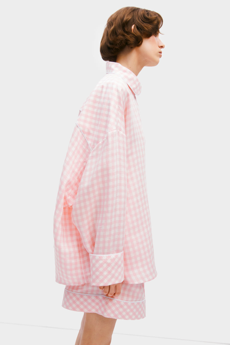 Pastelle Oversized Shirt in Pink Vichy