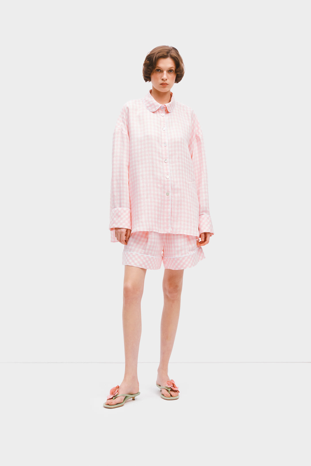 Pastelle Oversized Shirt in Pink Vichy