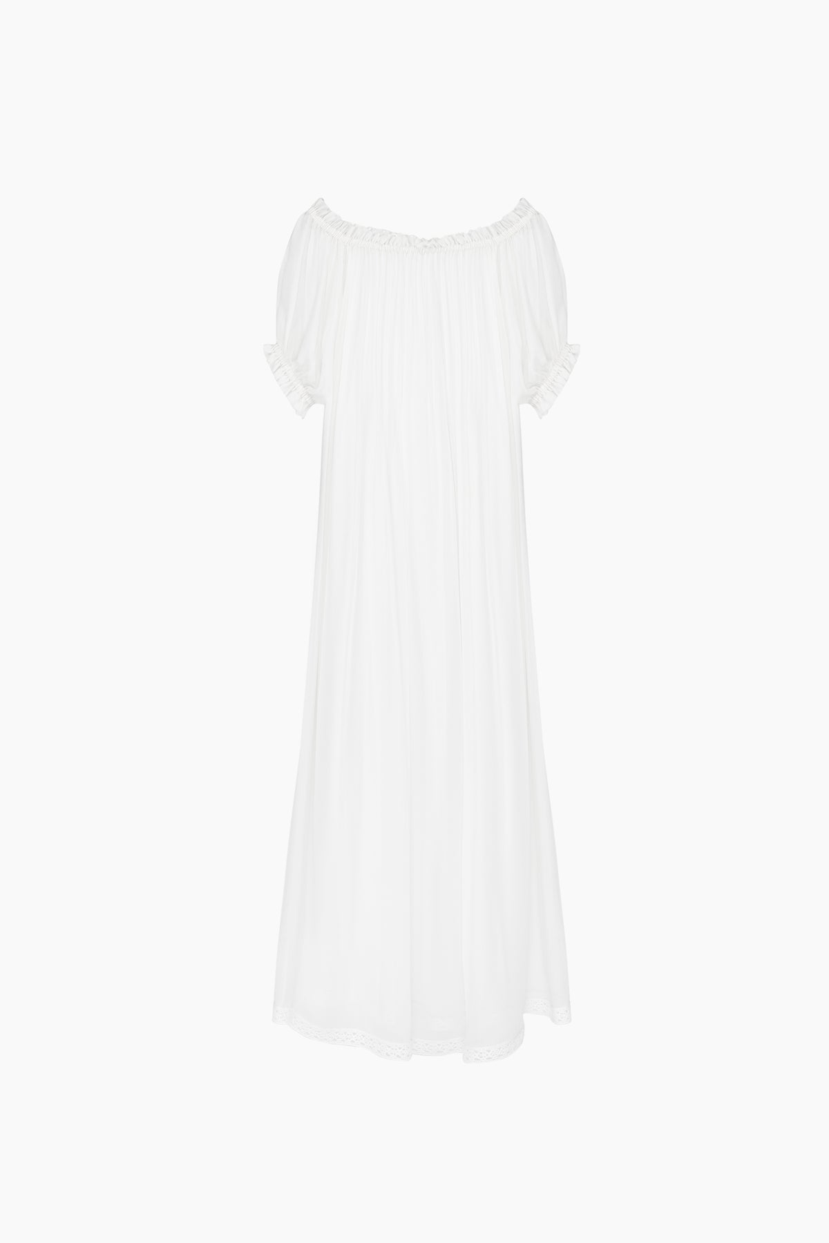 Greta Layered Linen Midi Dress in Blue Vichy