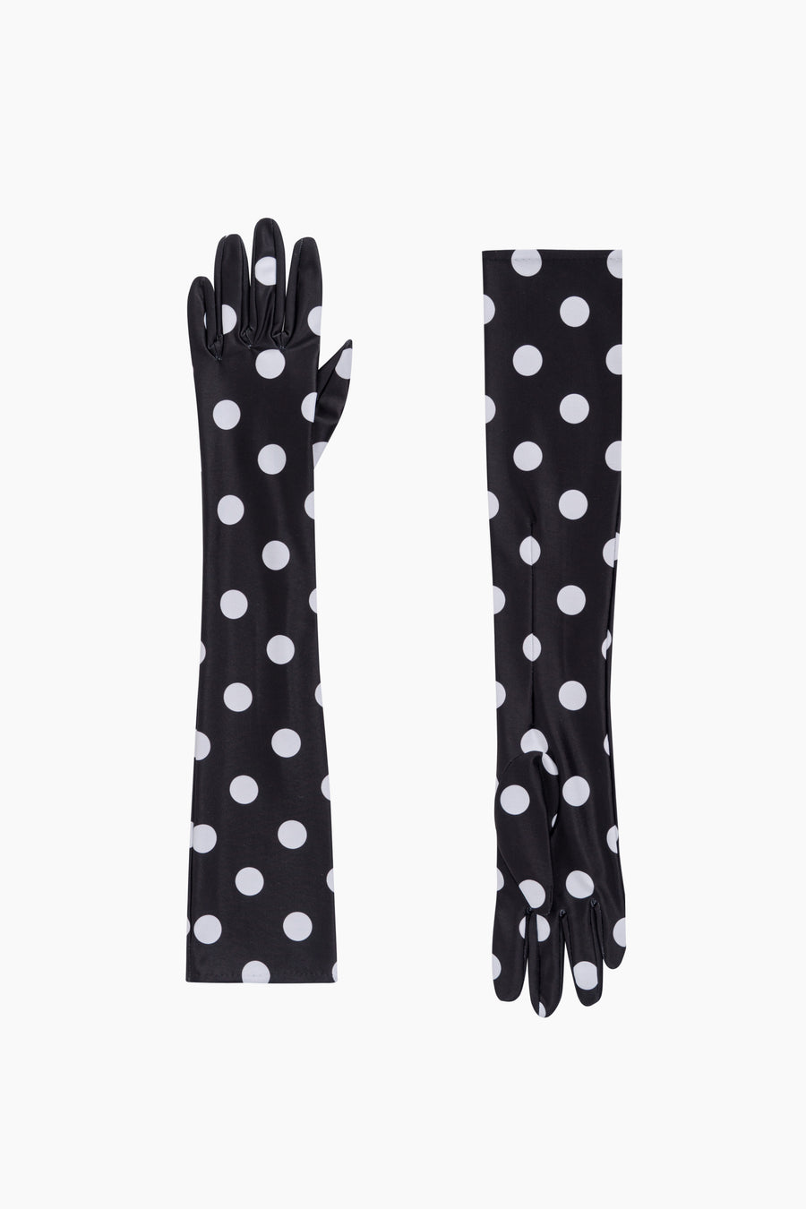 Zephir Stretch-jersey Gloves in Polka-dot