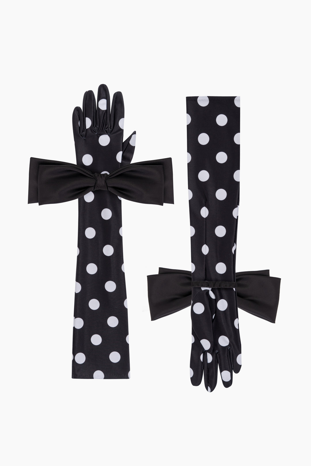 Zephir Stretch-jersey Gloves in Polka-dot