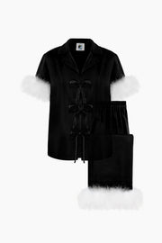 Ponyo Pajama Set with Detachable Feathers in Black