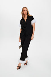 Ponyo Pajama Set with Detachable Feathers in Black