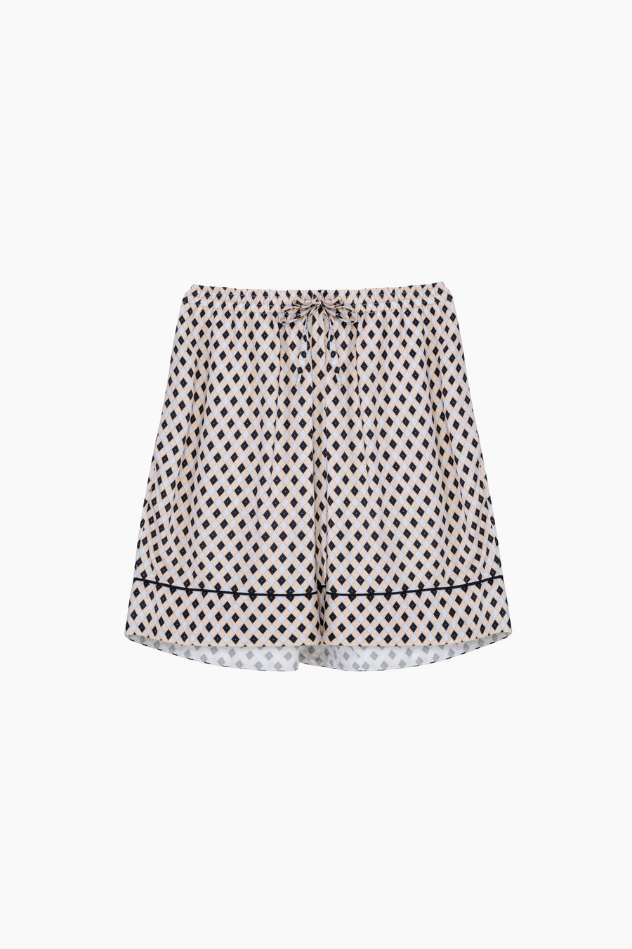 Pastelle Oversized Set with Shorts in Tie Print