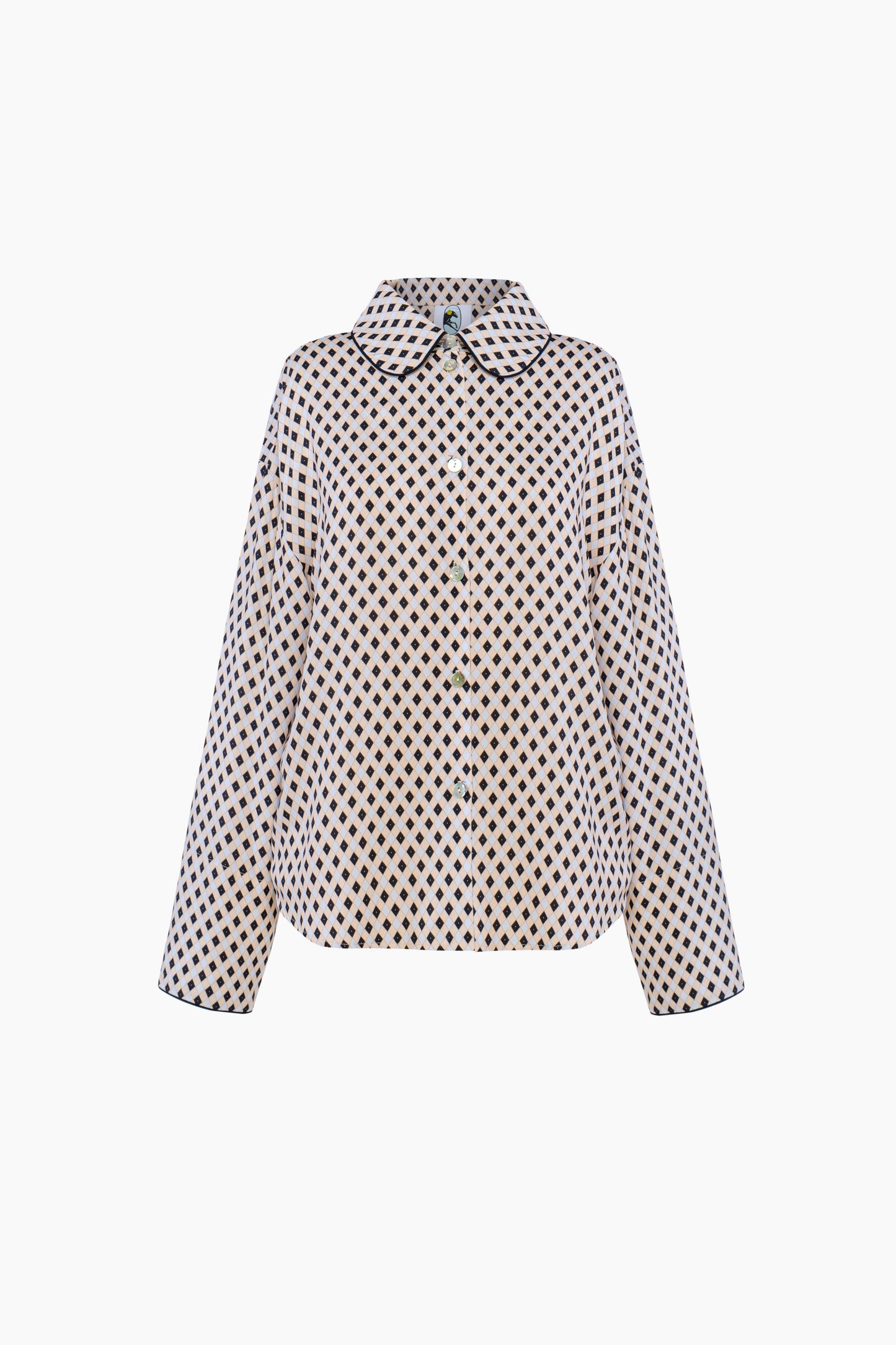 Pastelle Oversized Set with Shorts in Tie Print