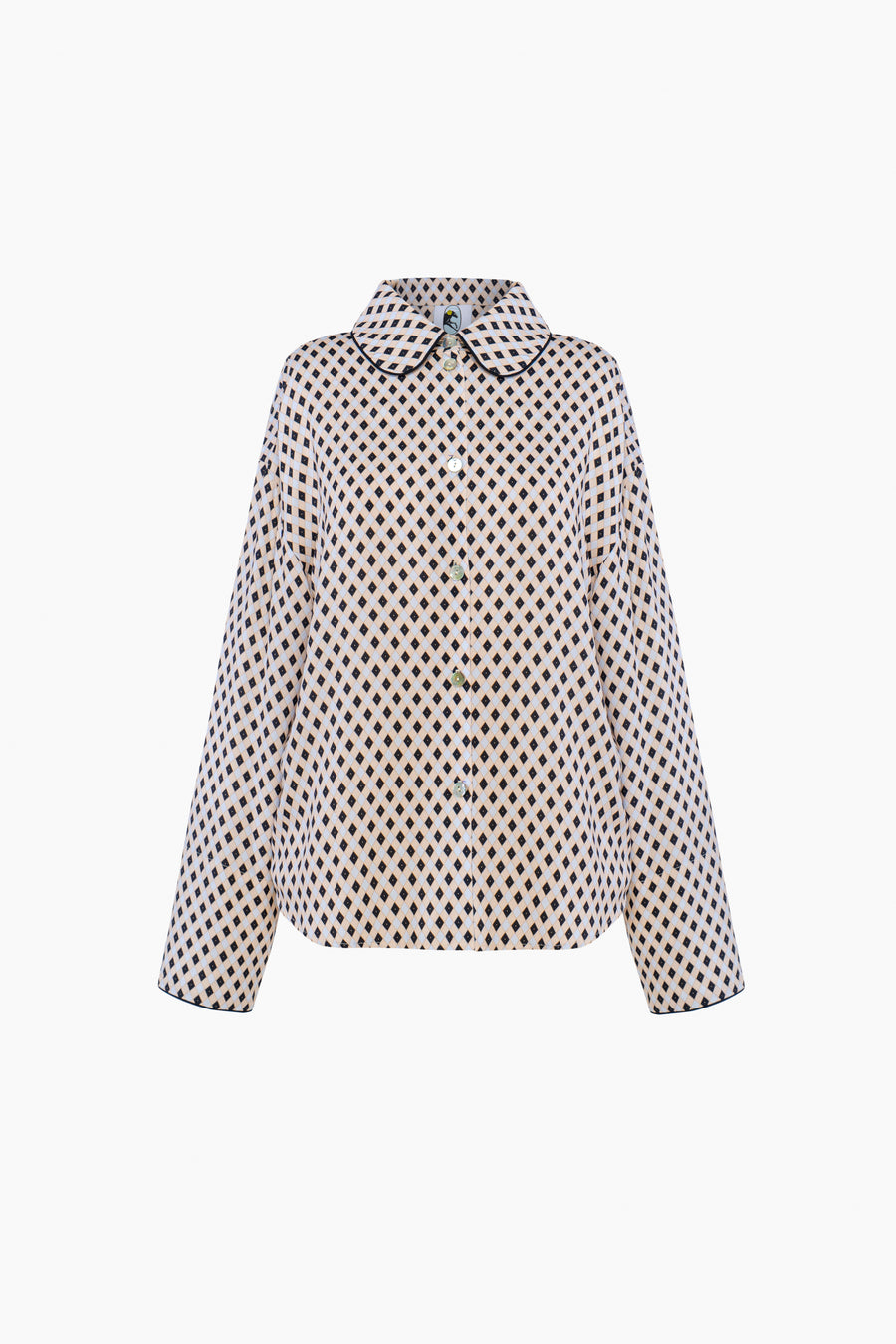 Pastelle Oversized Set with Shorts in Tie Print